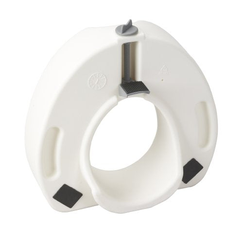 Drive Medical 12014 Premium Raised Toilet Seat with Lock, Elongated, White | Raised Toilet Seat Includes Lock for Secure, Comfortable Everyday Bathroom Support, Elongated Seat Design