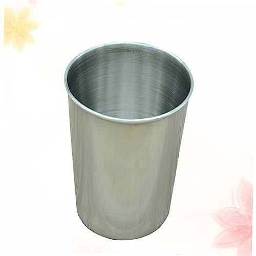 2pcs Stainless Steel Tumbler Versatile Cups for Toothbrush Beverages More Silver Finish Easy to Clean for Bathroom Kitchen Parties - size: 6X6cm