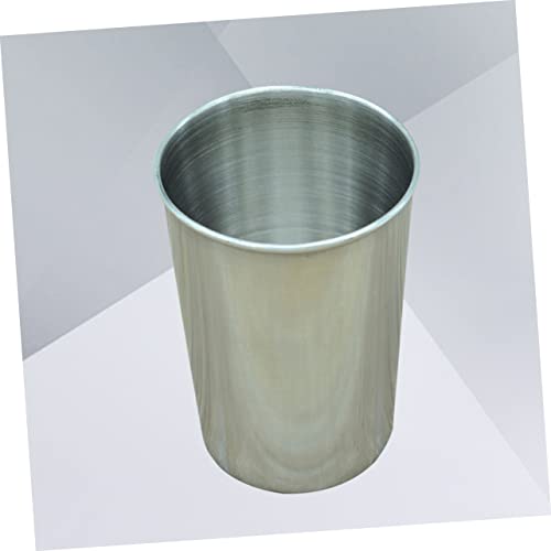 Healifty 2pcs Stainless Steel Tumbler Cup Bathroom Drinking Cups for Water Juice Beer and Easy to Clean Stylish Design for Home and Travel - size: 6X6cm