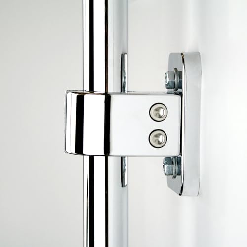 WarmlyYours Elements Heated Towel Rack, 4 Bars, Swivel | Wall-mounted swivel electric towel warmer, polished chrome, plug-in drying rack for bathroom, gentle even warmth