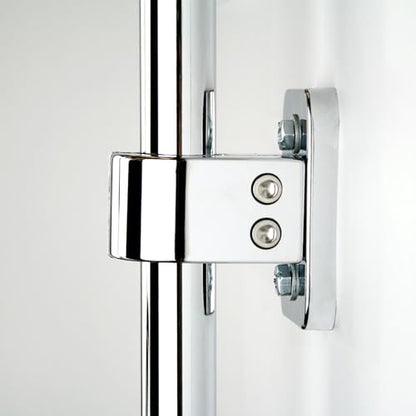 WarmlyYours Elements Heated Towel Rack, 4 Bars, Swivel | Wall-mounted swivel electric towel warmer, polished chrome, plug-in drying rack for bathroom, gentle even warmth