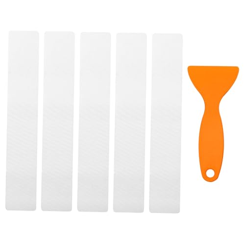 LIFKOME 5pcs Slip Shower Stickers Self Adhesive Tape Strips with Scraper for Bathtubs and Stairs Non Fade Non Skid Grip for Safety and Slip Prevention