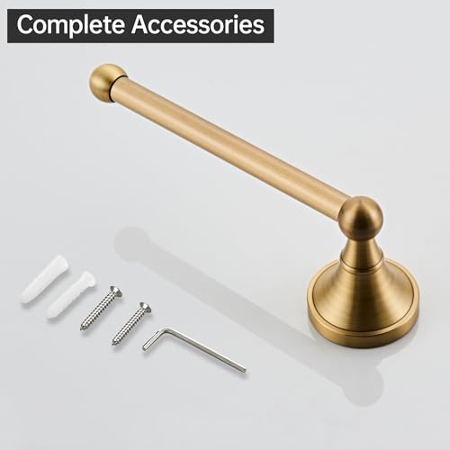Brass Toilet Paper Holder Towel Ring, Antique Brass Towel Holder Toilet Paper Roll Holder, Rustic Towel Rack Bathroom Accessories Set Hardware 2 Pieces Farmhouse Wall Mounted - color: Antique