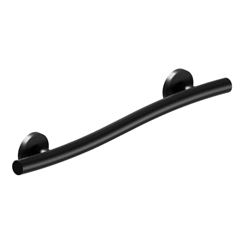 HEALTHCRAFT Wave Grab Bar 24" Single Pack, ADA Rail - Matte Black, 500 Lbs | Wave-shaped decorative grab bar, ADA compliant, 500 lb capacity - color: Matte Black, size: 24" 1-Pack