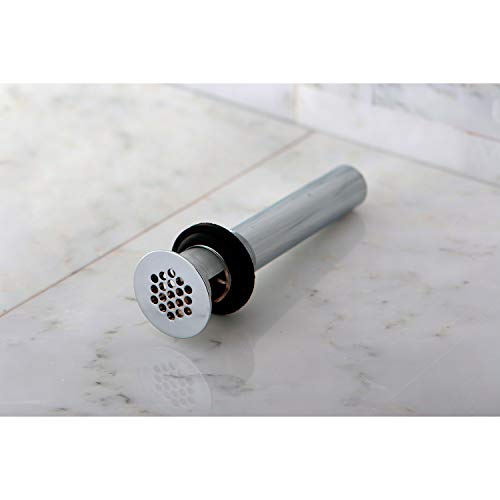 Kingston KB5001 Grid Drain with Overflow, 17 Gauge, Polished Chrome - color: Polished Chrome