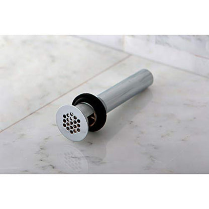 Kingston KB5001 Grid Drain with Overflow, 17 Gauge, Polished Chrome - color: Polished Chrome