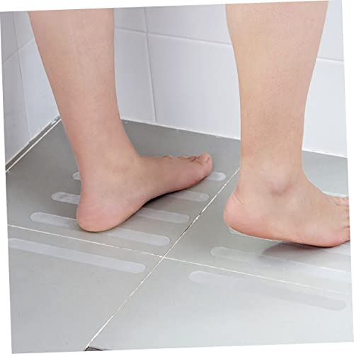 SOLUSTRE 3sets Skid Bathtub Stickers Transparent Non Slip Strips for Bathtubs Showers Stairs Pools Easy Installation Strong Adhesion for Safety Wet Areas 12pcs*3