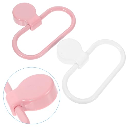 2pcs Self-Adhesive Plastic Towel Rings Bathroom Kitchen Hand Towel Holder Wall-Mounted No-Drill Bathroom Hand Hanger