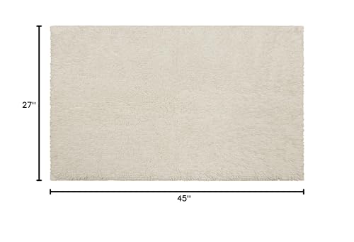 Mohawk Home Classic Cotton White 2' 3" x 3' 9" Bath Mat - color: Off White, size: 2'3" x 3'9" (Rectangular)