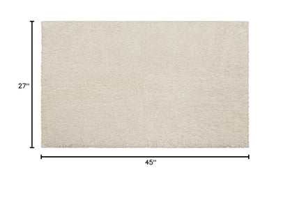Mohawk Home Classic Cotton White 2' 3" x 3' 9" Bath Mat - color: Off White, size: 2'3" x 3'9" (Rectangular)
