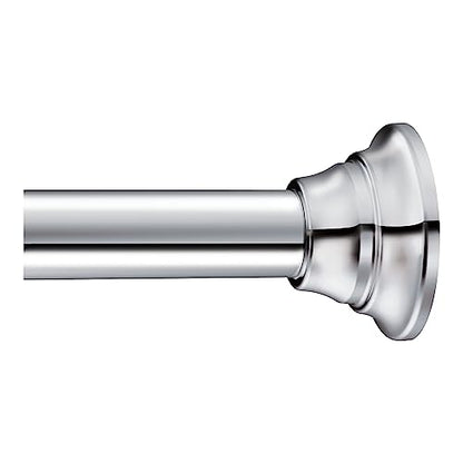 Moen Chrome 44-72-Inch Adjustable Tension Mounted Straight Shower Curtain Rod for Bathroom, No Drilling Needed, TR1000CH - color: Chrome