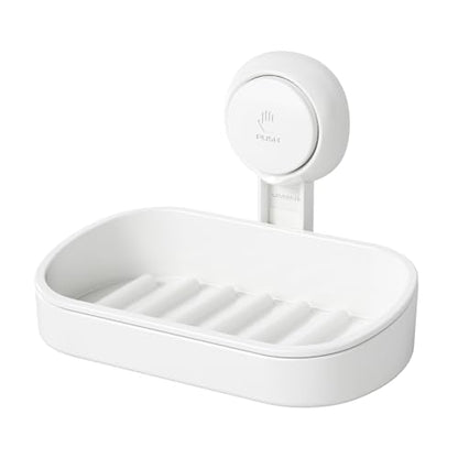 Soap Holder, Soap Dish for Shower, Suction Cup Bar Soap Holder | Soap Bar Holder for Shower, Wall Mounted Self Draining, NO Drill Sponge Holder for Bathroom, Bathtub Kitchen Sink, White - style: 1 tier