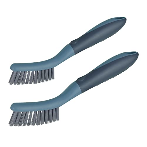 2 Pack Grout Scrub Brush with Stiff Bristles | Small Cleaning Brush for Kitchen, Bathroom, Tile Floors, Gaps, Crevices and Window Tracks with Durable Scrubbing Bristles