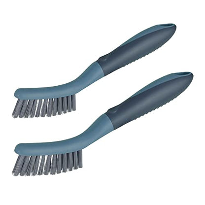 2 Pack Grout Scrub Brush with Stiff Bristles | Small Cleaning Brush for Kitchen, Bathroom, Tile Floors, Gaps, Crevices and Window Tracks with Durable Scrubbing Bristles