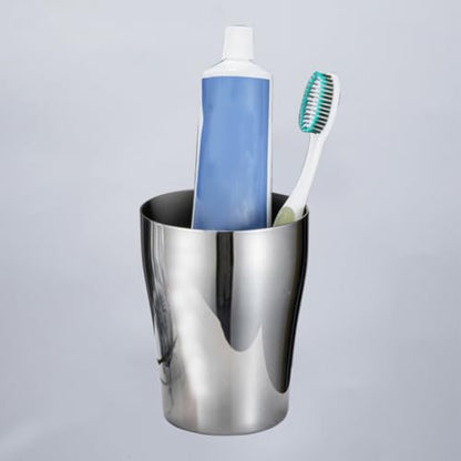 PRETYZOOM Stainless Steel Toothbrush Cup 500ml Silver Metal Bathroom Cup with Smooth Surface and Stackable Design for Celebrating Christmas and Birthdays