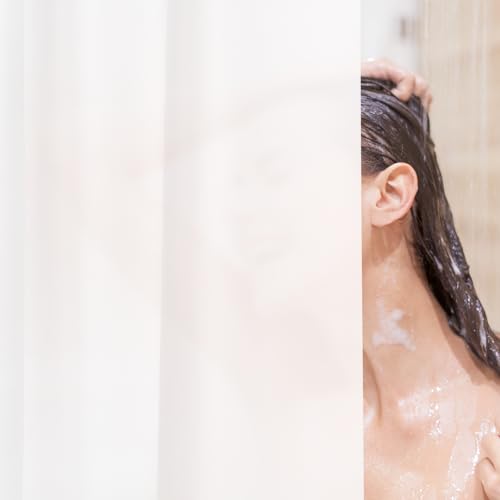 AmazerBath Shower Curtain Liner 2 Pack, 72 x 84 Inches PEVA Plastic Shower Liner with 3 Weighted Stones and 12 Rustproof Metal Grommet, Lightweight Waterproof Shower Curtain - Frosted - color: Frosted, size: 72"W x 84"L (Pack of 2)