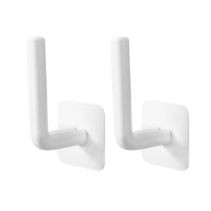 Strong Transparent Adhesive Hooks, 2-Pack No Drill, Removable Self-Adhesive Wall Hooks for Bathroom Damage-Free Hooks for Hanging Towels - color: White 2-Pack