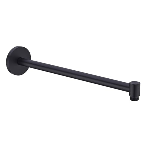 Shower Arm,16 Inch Rain Shower Head Extension Extender, With Flange and Teflon Tape, Made of Thicken Stainless Steel for Bathroom Rainfall Shower,Matte Black,SE-91088-16MB - color: Matte Black(91088)