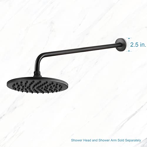 OFFO Shower Arm with Flange, 24 in Oil Rubbed Bronze Wall Mount Replacement Angle Shower Head Arm Wall-Mounted For Fixed Shower Head & Handheld Showerhead - color: Oil Rubbed Bronze, style: 24 in