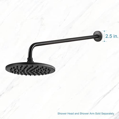 OFFO Shower Arm with Flange, 24 in Oil Rubbed Bronze Wall Mount Replacement Angle Shower Head Arm Wall-Mounted For Fixed Shower Head & Handheld Showerhead - color: Oil Rubbed Bronze, style: 24 in