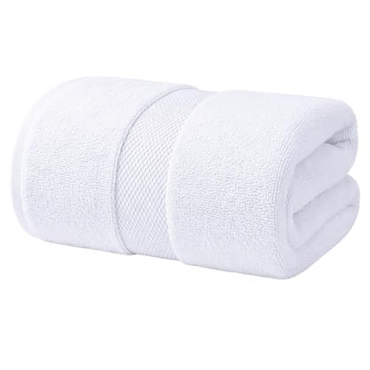 Infinitee Xclusives – Luxury Bath Sheets Towels – 1 Pack 600 GSM (35X70 Inches) – 100% Ring Spun Cotton Large Bath Towels for Bathroom (Brilliant White, Bath Sheets - Pack 1) - color: Brilliant White, size: Bath Sheet - 1 Pack