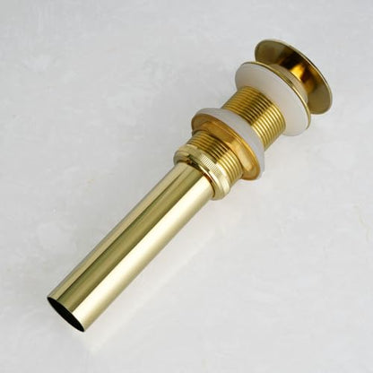 Pop-up Bathroom Sink Drain Stopper Without Overflow for Vessel Sink Lavotory Vanity, D01 (Polished Gold) - color: Polished Gold