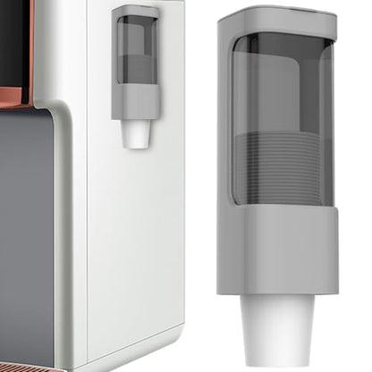 Cup Holders, Cup Dispenser Sealed Pull Type Water Cooler Cup Holder Dustproof Wall Mount Bathroom Cup Dispenser with Lid Double Paper Cup Holder for Home, Bathroom, Office