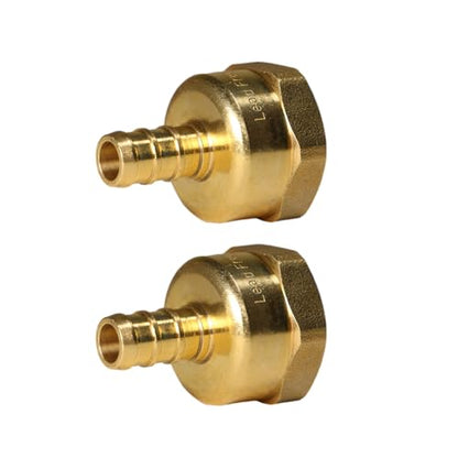 2 Pack XFITTING 3/8 inch Pex x 1/2 inch Female Adapter, Barb Crimp FNPT - size: 3/8" Pex x 1/2" Female