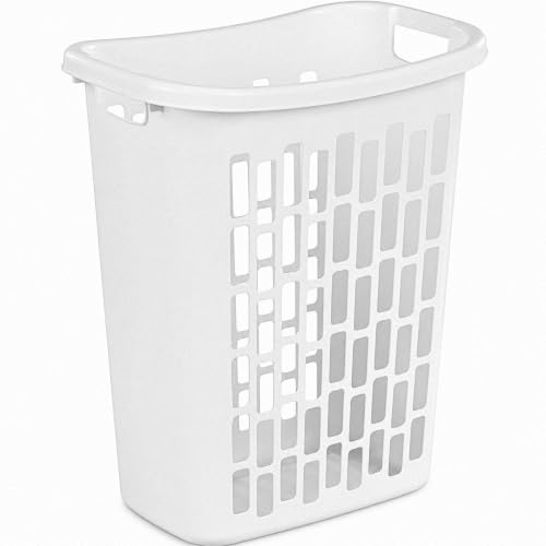 Bushel Laundry Hamper, Slim Rectangular Ventilated Clothes Basket(1Pack) | Space-Saving Design, Ventilation Cutouts, Dual Carry Handles, Moisture-Resistant, Dorm & Bathroom Use