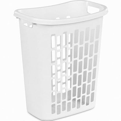 Bushel Laundry Hamper, Slim Rectangular Ventilated Clothes Basket(1Pack) | Space-Saving Design, Ventilation Cutouts, Dual Carry Handles, Moisture-Resistant, Dorm & Bathroom Use