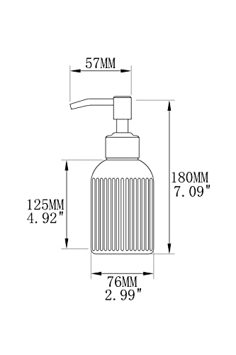 Glass Soap Dispensers for Kitchen and Bathroom, 16oz Heavey Glass Bottle, Stainless Steel Brushed Nickel Pump,Clear Farmhouse Bathroom Soap Dispenser - color: Brushed Nickle, size: 1-Pack