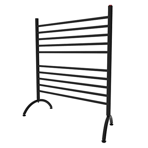 33 in. Solo Freestanding Towel Warmer, Matte Black - color: Matte Black