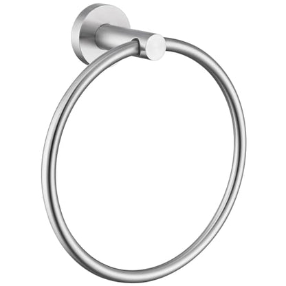 Angle Simple Swivel Towel Ring, Bathroom Hand Towel Holder, Brushed Nickel | Rustproof SUS304 Stainless Steel, Move Back & Forth for Easy Access, Use in Kitchen Shower, Screws Wall Mount - color: Brushed Nickel