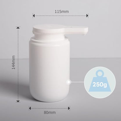 Automatic Foaming Soap Dispenser, Rechargeable Touchless Foam Hand Soap Dispenser for Bathroom, Soap Pump for Kitchen, Water-Resistant, Xmas Gift 10oz - color: White