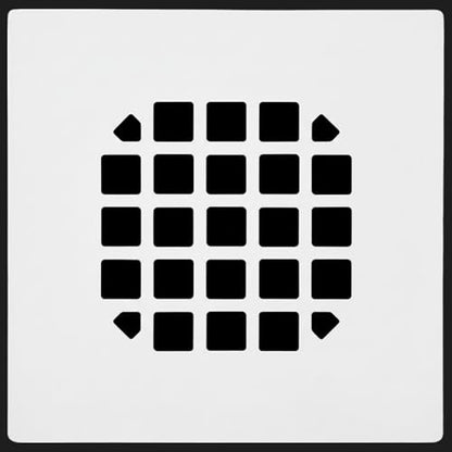 4-1/4” Square Snap-in White Shower Drain - Stainless Steel Replacement - 4.25 inch Durable Floor Cover -Snap-in - Easy Installation Universal Grate Strainer - color: White