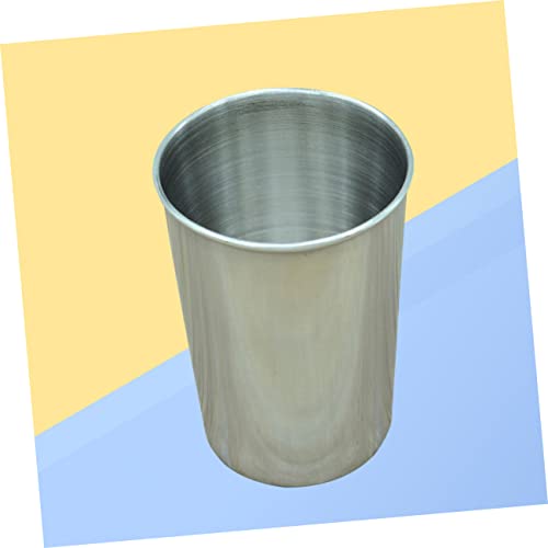 2pcs Stainless Steel Tumbler Cups Multi Use Drinking Cups for Beverages Mouthwash Easy to Clean Sleek Silver Design for Home Travel - size: 6X6cm
