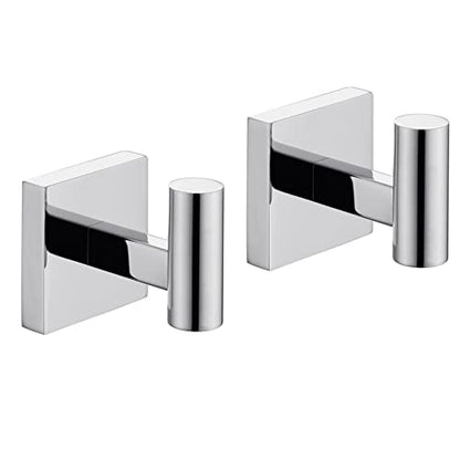 KOKOSIRI Robe Hook Bathroom Towel Coat Hooks for Bath Kitchen Wall 2 Pack Chrome Stainless Steel B1013CH-P2 - color: Polished Chrome, size: 2 Pack