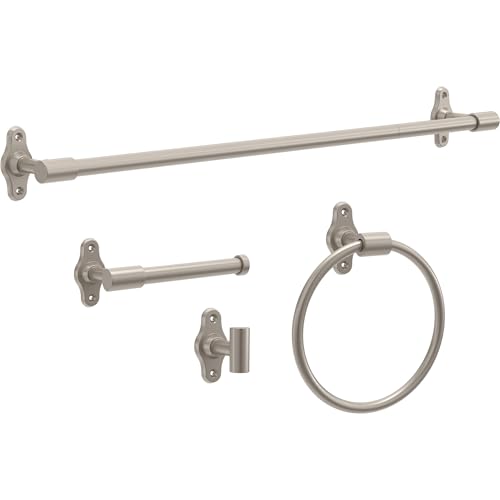 Franklin Brass Calloway (1-Pack) Toilet Paper Holder Satin Nickel Euro Tissue Roll Holder Single Post Toilet Tissue Holder Wall Bathroom Accessories Bath Organization/Storage CLWY51-SN - color: Satin Nickel