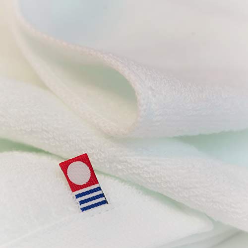 Soft Airy Washcloths 100% Cotton White 13" x 30" Sets of 1, 3, 5 and 10 Towels Made in Imabari Japan (1)