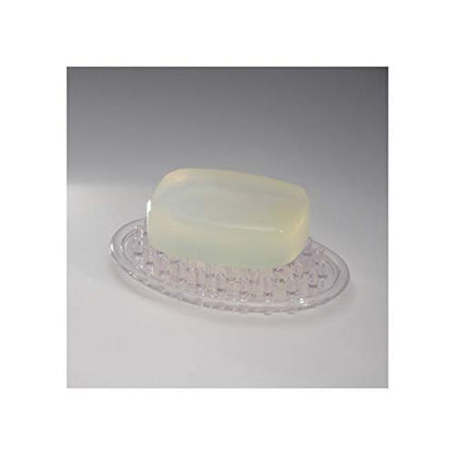 iDesign Plastic Soap Saver, Holder Tray for Bathroom Counter, Shower, Kitchen, 0.75 in. x 3.25 in. x 4.75 in., Clear | For Kitchen, For Bath - color: Clear, style: Pack of 1