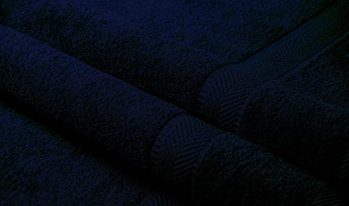 BY LORA 2-Pack Oversized Bath Sheets, Terry Cotton Hotel Large Towels, Navy Blue - color: Navy Blue, size: Bath Sheet 2-Pack