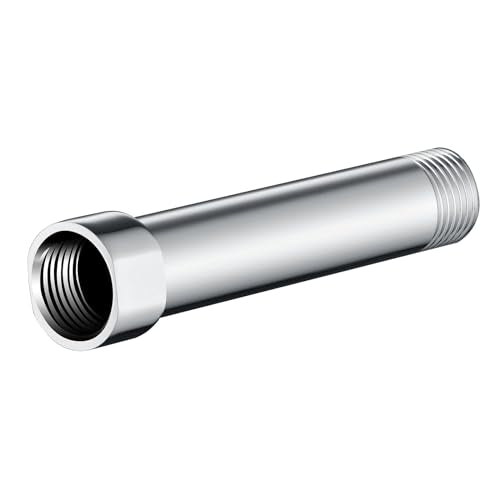 BRIGHT SHOWERS Shower Arm Extender for Rain and Handheld Shower Head, 4 Inch Shower Head Extension Arm, Shower Pipe Extension for Extending or Lowering Showerhead, Chrome - color: Chrome, style: 4 Inch Extension