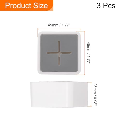 HARFINGTON 3pcs Self Adhesive Hooks Waterproof ABS Silicone Shower Robe Towel Wall Hooks Adhesive Push Dish Towel Hooks Without Drill for Bathroom Kitchen Washroom Home, Gray - color: Gray
