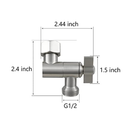 All Metal Shower Angle Adapter, Adjustable Shower Head Extension Adapter, Solid Brass Shower Head Elbow,Adjust Angle to Upgrade Shower Experience,Universal Connection (Brushed nickel) - color: Brushed Nickel