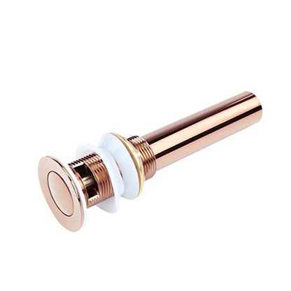 Renovators Supply Manufacturing Bathroom Sink Drain 1 1/4 in. OD Rose Gold Pop Up Sink Drain with Overflow