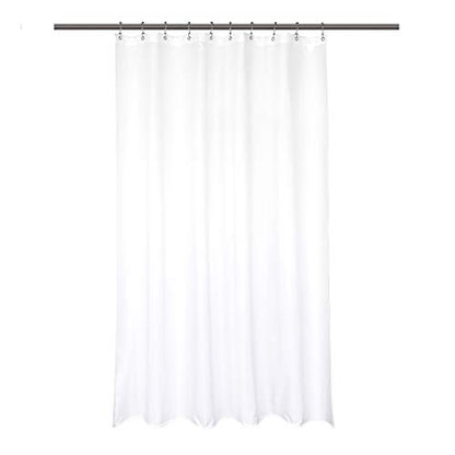 Barossa Design 54x78 Fabric Shower Stall Curtain Liner White | Soft Microfiber Cloth, Waterproof, Hotel Quality, Machine Washable, 54W x 78H for Bathroom Stall - color: Pure White, size: 54"W x 78"L (Pack of 1)