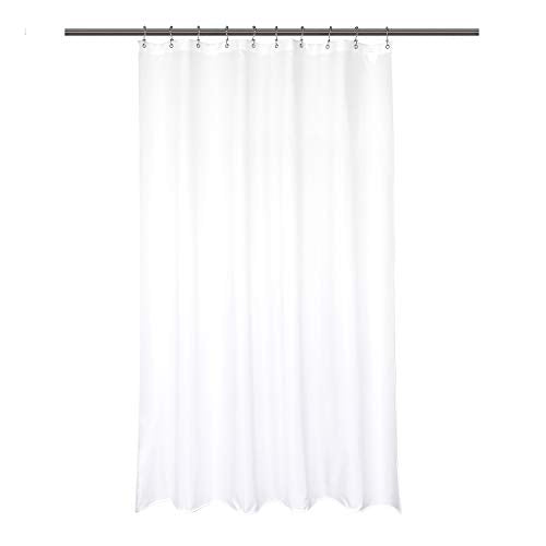 Barossa Design 54x78 Fabric Shower Stall Curtain Liner White | Soft Microfiber Cloth, Waterproof, Hotel Quality, Machine Washable, 54W x 78H for Bathroom Stall - color: Pure White, size: 54"W x 78"L (Pack of 1)