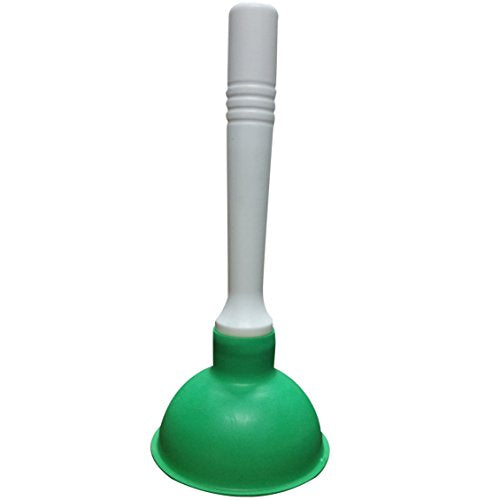 Drain Plunger, Mini Sink Unclogger, Small 4-Inch Clog Remover | Rubber Cup Hand Plumber Helper, Force Tiny Compact Tool with 9" Short Handle for Kitchen Bathroom, Toilet, Shower, Bath Tub - color: Green
