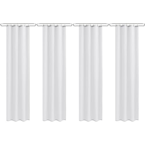 Nasitos Fabric Shower Curtain Liners with Magnets 4 Pcs 36X72 Inch White | Washable & WaterResistant Fabric Bath Shower Liners for Narrow Stall, Stand Up Shower Stall, RV, Camper - color: White, size: 36"W x 72"L (Pack of 4)
