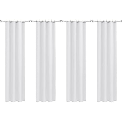 Nasitos Fabric Shower Curtain Liners with Magnets 4 Pcs 36X72 Inch White | Washable & WaterResistant Fabric Bath Shower Liners for Narrow Stall, Stand Up Shower Stall, RV, Camper - color: White, size: 36"W x 72"L (Pack of 4)